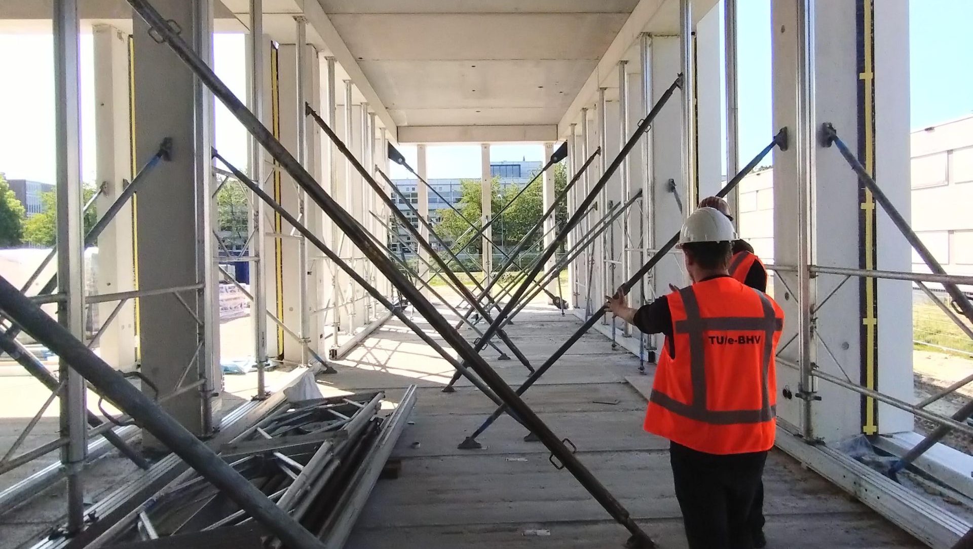 Touring the building site